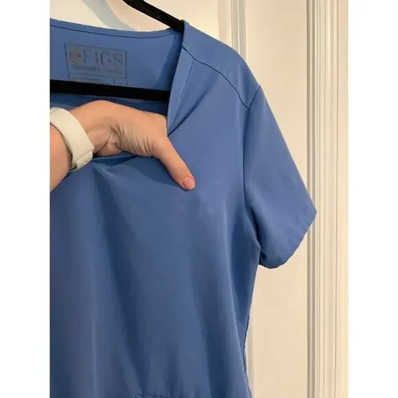 Figs Technical Collection Casma Three-Pocket Scrub Top Blue Women's Size Small - Picture 4 of 7